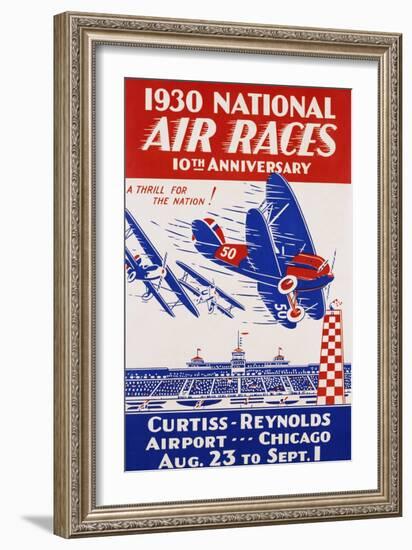 American Poster for 1930 National Air Races-null-Framed Giclee Print
