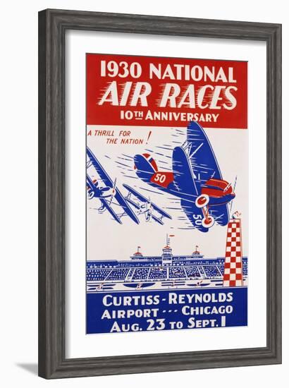 American Poster for 1930 National Air Races-null-Framed Giclee Print