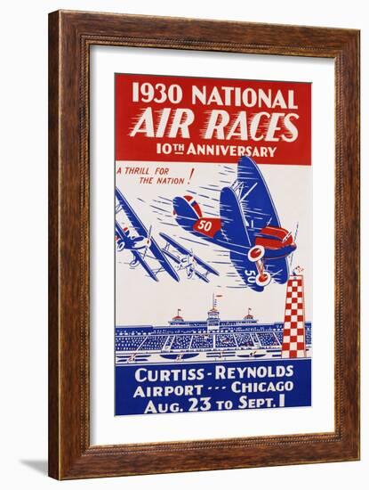 American Poster for 1930 National Air Races-null-Framed Giclee Print