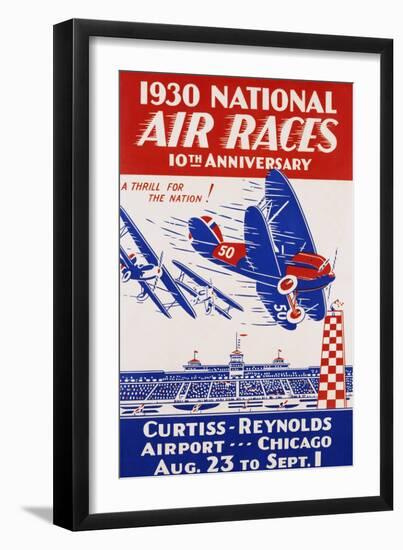 American Poster for 1930 National Air Races-null-Framed Giclee Print