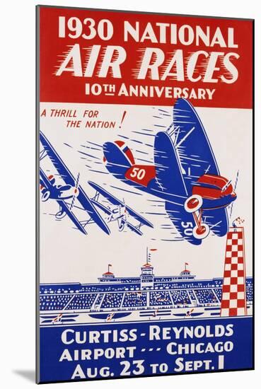 American Poster for 1930 National Air Races-null-Mounted Giclee Print