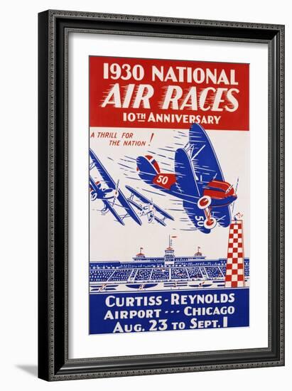 American Poster for 1930 National Air Races-null-Framed Giclee Print