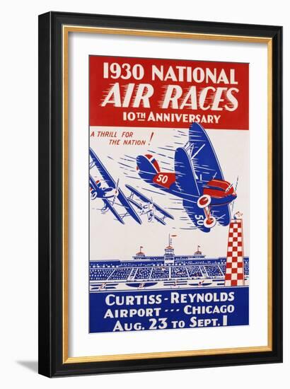 American Poster for 1930 National Air Races-null-Framed Giclee Print