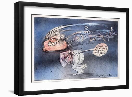 American Presidents 1, Jimmy Carter, 1979 (ink and acrylic on paper)-Ralph Steadman-Framed Giclee Print