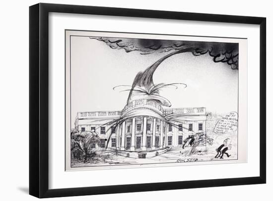 American Presidents 6, Ronald Reagan, 1980 (ink on paper)-Ralph Steadman-Framed Giclee Print