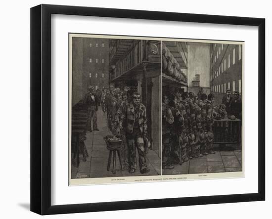 American Prison Life, Blackwell's Island, New York, Dinner Time-Felix Regamey-Framed Giclee Print