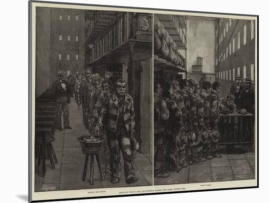 American Prison Life, Blackwell's Island, New York, Dinner Time-Felix Regamey-Mounted Giclee Print