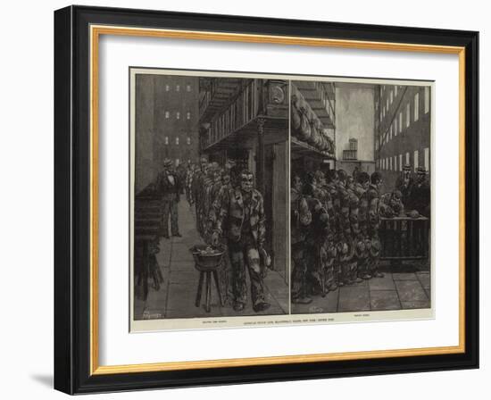 American Prison Life, Blackwell's Island, New York, Dinner Time-Felix Regamey-Framed Giclee Print