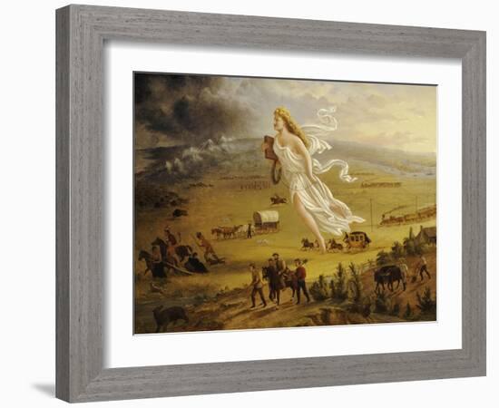 American Progress, 1872-John Gast-Framed Giclee Print