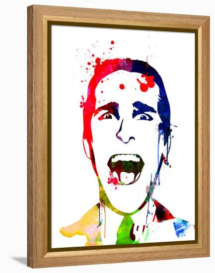 American Psycho Watercolor-Lora Feldman-Framed Stretched Canvas