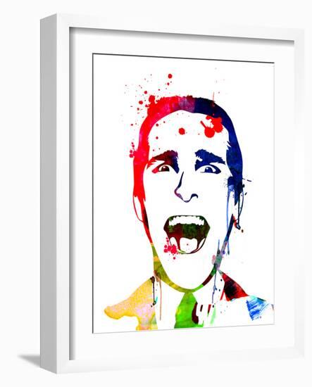 American Psycho Watercolor-Lora Feldman-Framed Art Print