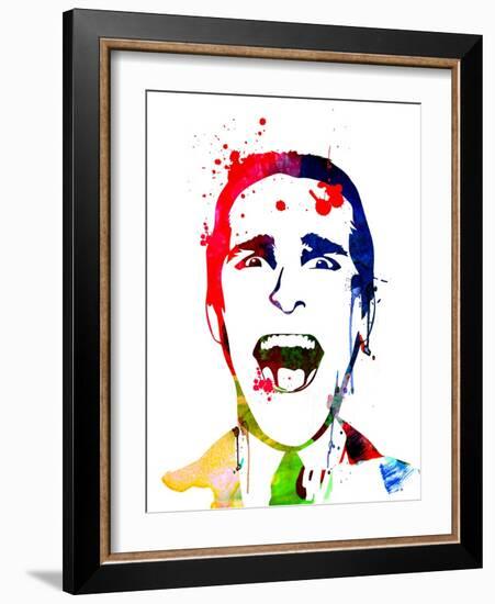 American Psycho Watercolor-Lora Feldman-Framed Art Print