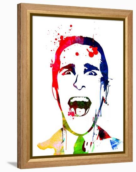 American Psycho Watercolor-Lora Feldman-Framed Stretched Canvas