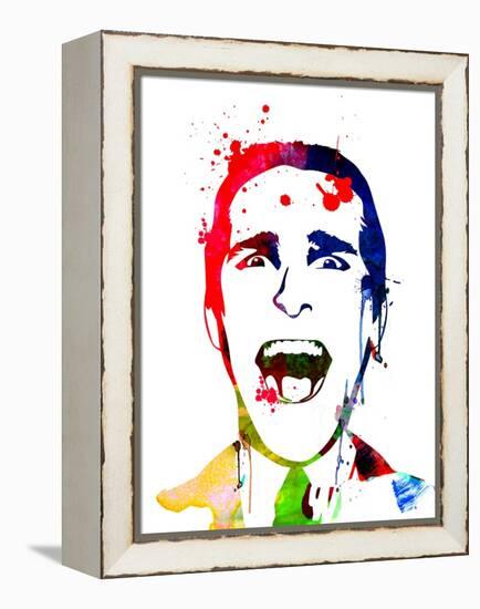 American Psycho Watercolor-Lora Feldman-Framed Stretched Canvas