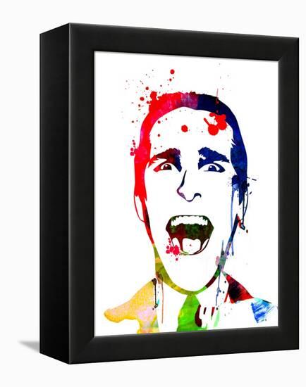 American Psycho Watercolor-Lora Feldman-Framed Stretched Canvas