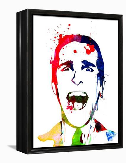 American Psycho Watercolor-Lora Feldman-Framed Stretched Canvas