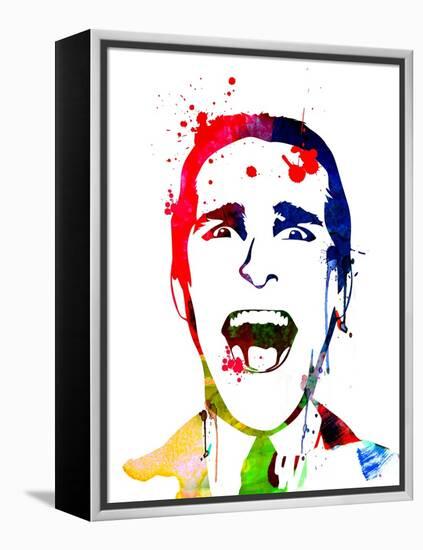 American Psycho Watercolor-Lora Feldman-Framed Stretched Canvas