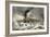 American Railroad Scene in Snow-Currier & Ives-Framed Giclee Print