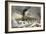 American Railroad Scene in Snow-Currier & Ives-Framed Giclee Print