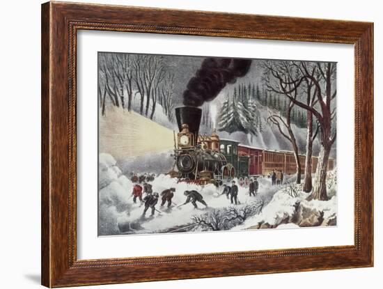 American Railroad Scene-Currier & Ives-Framed Giclee Print