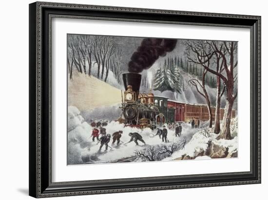 American Railroad Scene-Currier & Ives-Framed Giclee Print