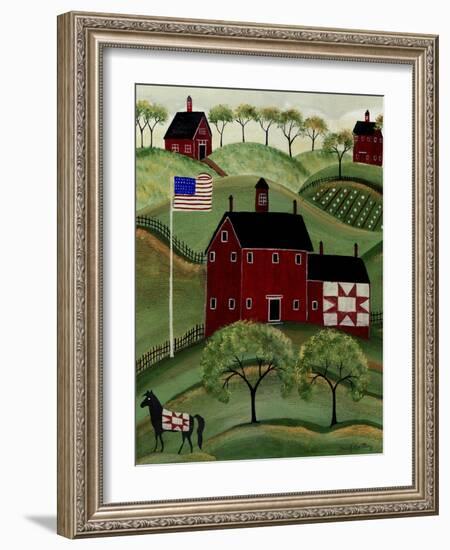 American Red Quilt House-Cheryl Bartley-Framed Giclee Print