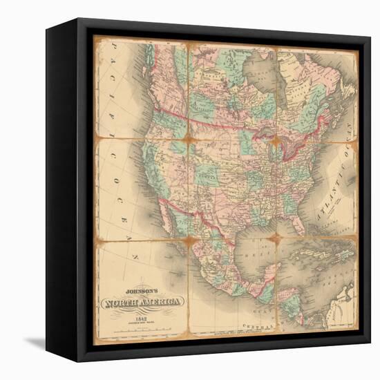 American Republic,1842-Andrew Johnson-Framed Stretched Canvas