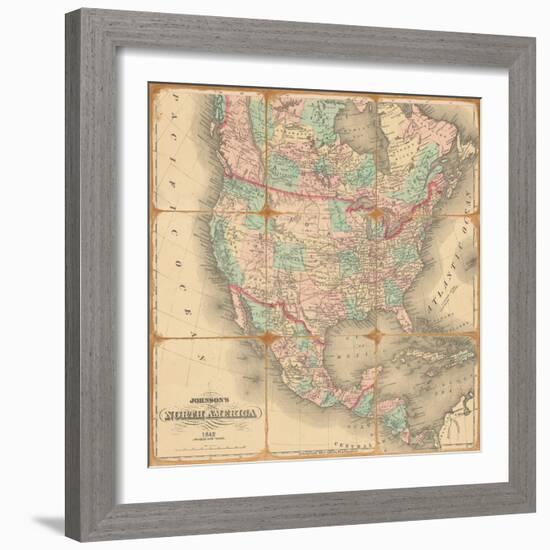 American Republic,1842-Andrew Johnson-Framed Art Print