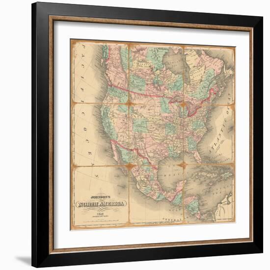 American Republic,1842-Andrew Johnson-Framed Art Print