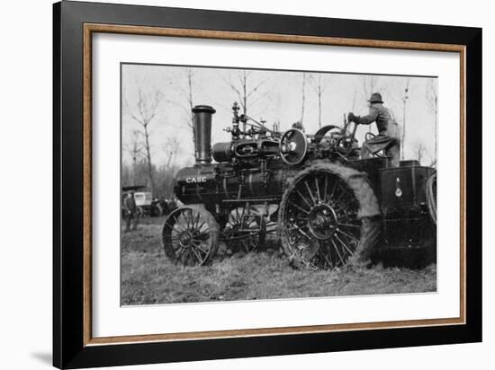 American Road Engine with Vapor Being Used as Tractor-Brothers Seeberger-Framed Photographic Print