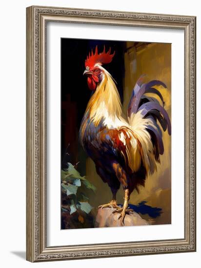 American Rooster-Vivienne Dupont-Framed Art Print