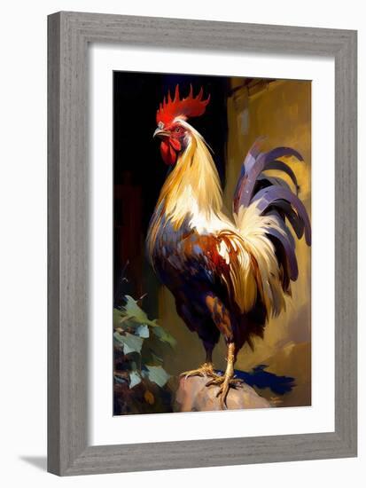 American Rooster-Vivienne Dupont-Framed Art Print