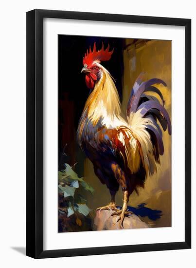 American Rooster-Vivienne Dupont-Framed Art Print