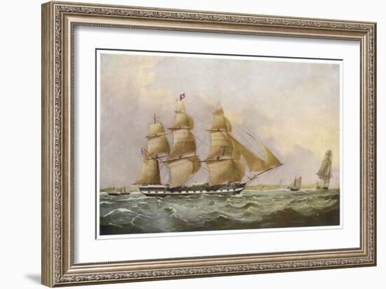 American Sailing Packet-null-Framed Art Print