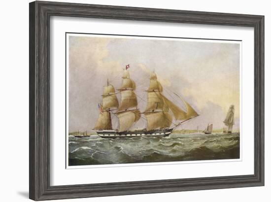 American Sailing Packet-null-Framed Art Print