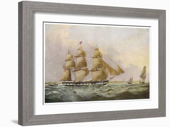 American Sailing Packet-null-Framed Art Print