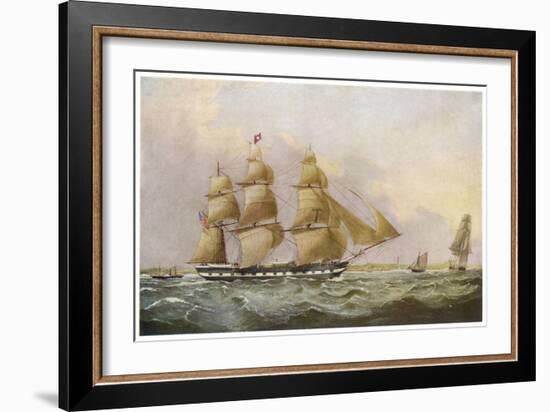 American Sailing Packet-null-Framed Art Print