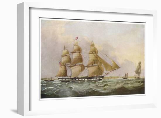 American Sailing Packet-null-Framed Art Print