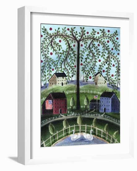 American Salt Box Village-Cheryl Bartley-Framed Giclee Print