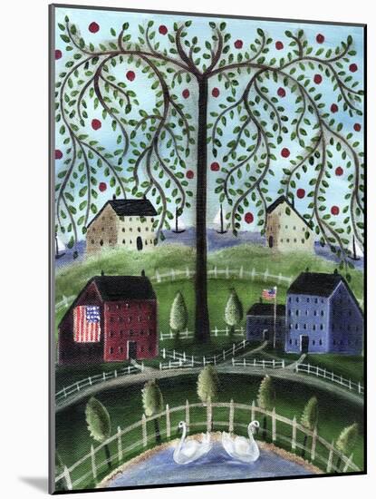 American Salt Box Village-Cheryl Bartley-Mounted Giclee Print