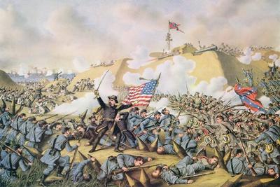 Assault on Fort Sanders Civil War Battle Custom Framed Art Print 18x24 