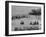 American Servicemen Playing Softball on an Idle Stretch of Runway While Other Soldiers Look On-J^ R^ Eyerman-Framed Photographic Print