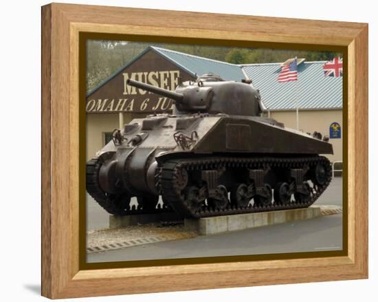 American Sherman Tank, Omaha Beach Museum, Normandy, France-David Hughes-Framed Premier Image Canvas