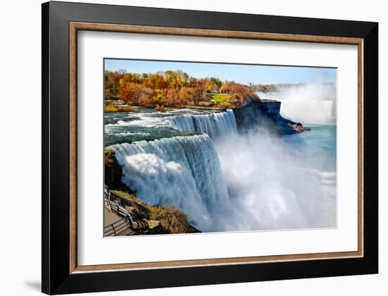 American Side Of Niagara Falls-null-Framed Art Print