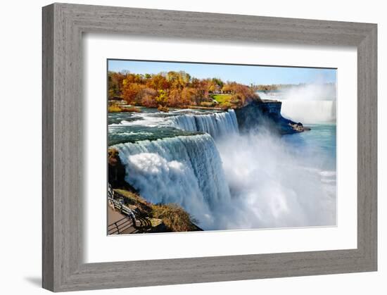 American Side Of Niagara Falls-null-Framed Art Print