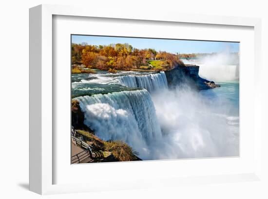 American Side Of Niagara Falls-null-Framed Art Print