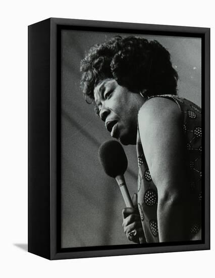 American Singer Sarah Vaughan at the Capital Radio Jazz Festival, Knebworth, Hertfordshire, 1981-Denis Williams-Framed Premier Image Canvas