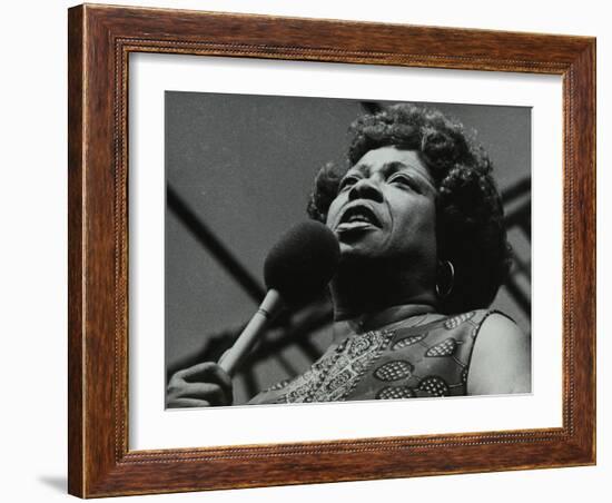 American Singer Sarah Vaughan at the Capital Radio Jazz Festival, Knebworth, Hertfordshire, 1981-Denis Williams-Framed Photographic Print