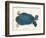 American Softshell Turtle or Trionyx, Formerly Called Blue Turtle, 1881 (Graphite and Watercolour)-Aloys Zotl-Framed Giclee Print