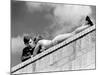American Soldier Chatting with a Sunbathing German Girl in Postwar Berlin-Margaret Bourke-White-Mounted Premium Photographic Print
